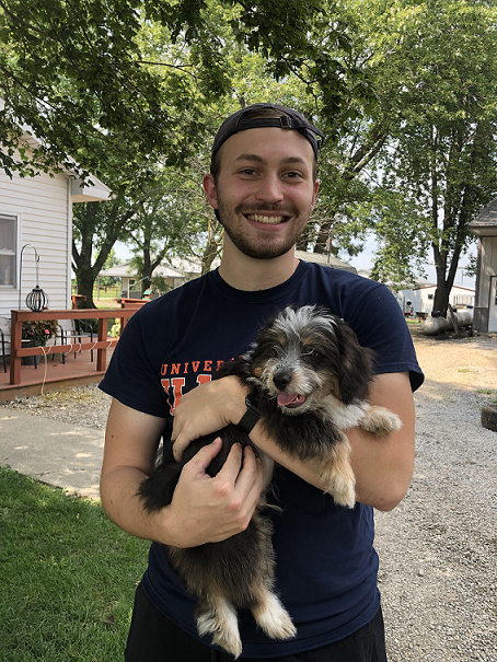 My mini Aussiedoodle and I