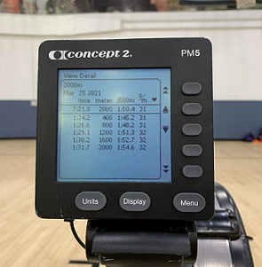 2k Erg time: 7:21